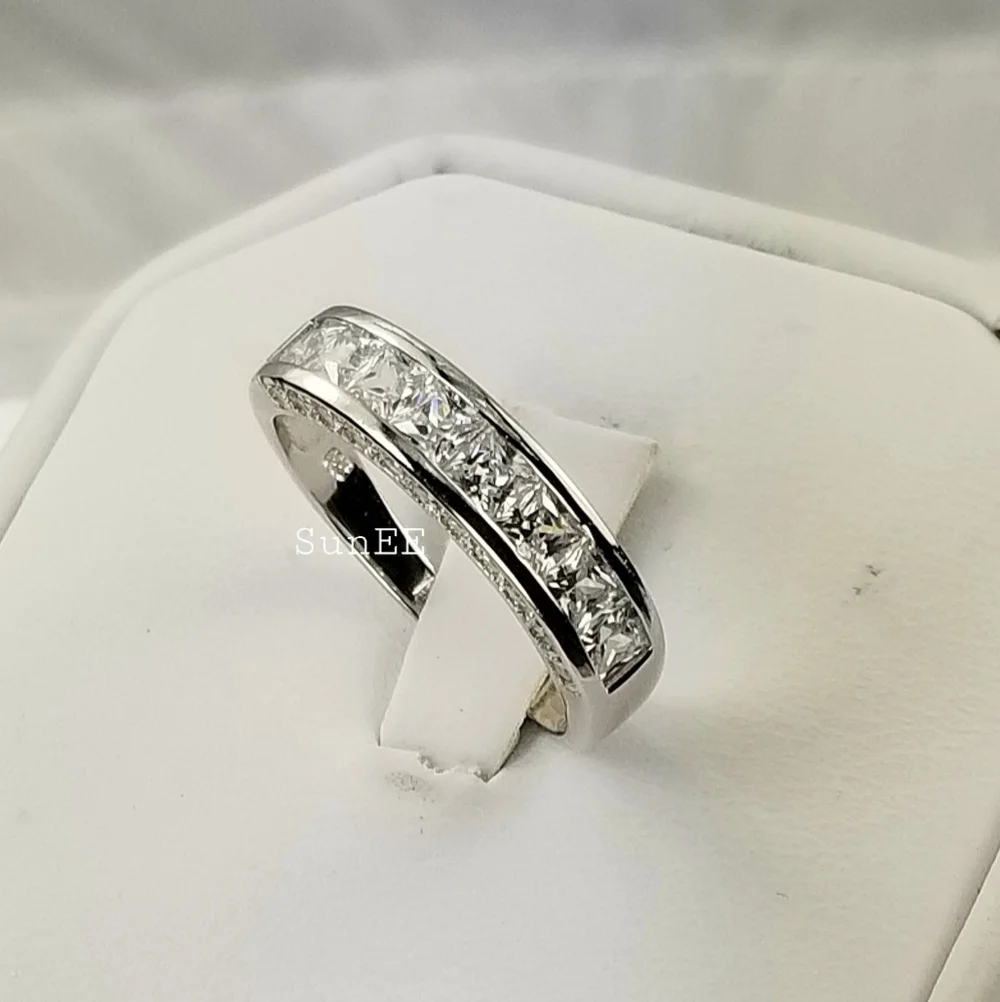 NEW REAL 925 HIS HERS WEDDING BAND RING SET